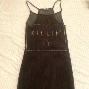 “ Killin It “ Black Sheer Fashion Nova Cover Up